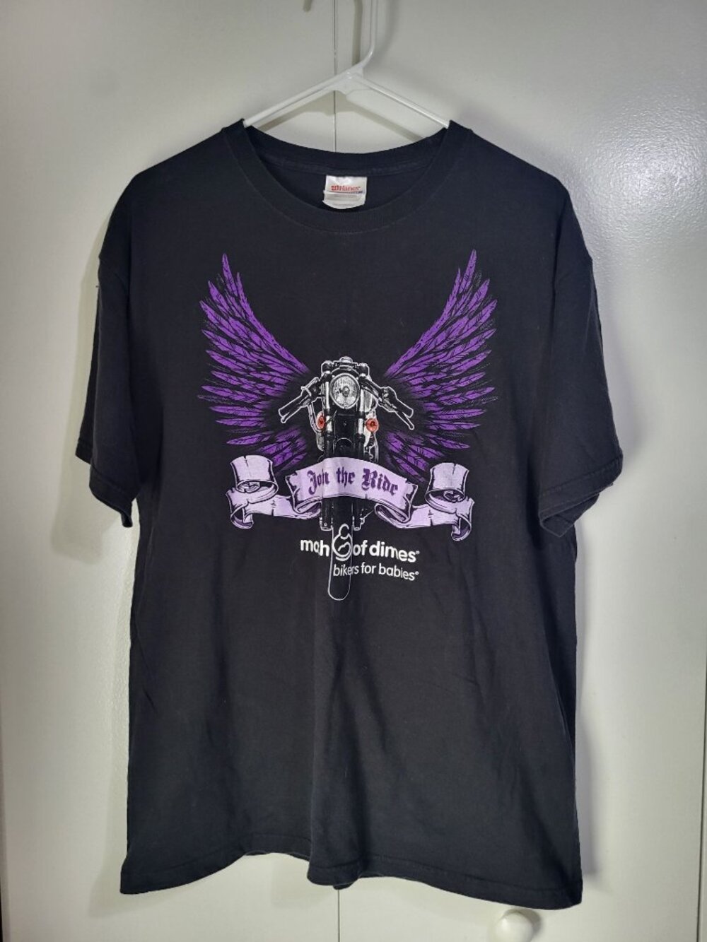 March of Dimes Bikers For Babies Large Graphic T Shirt